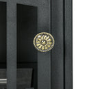 Camino a Bioetanolo da Pavimento Stile Classico 45x28x54 cm Bruciatore da 1,2L in Acciaio Nero