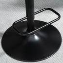 Set 2 Sgabelli da Bar 47,5x50x93,5-116 cm Seduta  in Lino Poliestere Nero e Noce