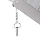 Rampa per Sedia a Rotelle Pieghevole 61x74x5 cm in Alluminio con Bordi Esterni Argento  