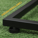 Set 2 Tavolini da Giardino in Metallo e Legno di Pino