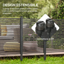 Recinzione Divisorio da Giardino 93x22x150 cm Modulabile Autoportante in Acciaio Marrone   