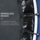 Trampolino Tappeto Elastico per Bambini da 3 Anni con Rete di Protezione e Corde Bungee  Ø140x160 cm  Blu