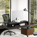 Supporto per Monitor 2 Vani 100x27x15 cm in Legno Nero  