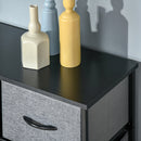 Cassettiera 9 Cassetti in Tessuto Pieghevoli Struttura in Acciaio 100x30x100 cm Nero e Grigio  