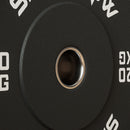 Set 2 Dischi Pesi da 20kg in Gomma con Foro da 2"/5 cm per Manubri e Bilancieri Nero    