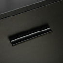 Mobile Ufficio 2 Cassetti 2 Ripiani 80x40x66 cm in Truciolato Nero