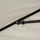 Ombrellone da Giardino Rettangolare e Regolabile 198x130x245 cm In Alluminio Beige 