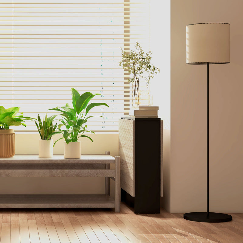 Tavolo Pieghevole Salvaspazio 140x75x74 cm con Ruote e Ripiani Rovere e Nero  