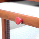 Gabbia Pollaio per Galline da Giardino 190x66x116 cm in Legno  Arancione