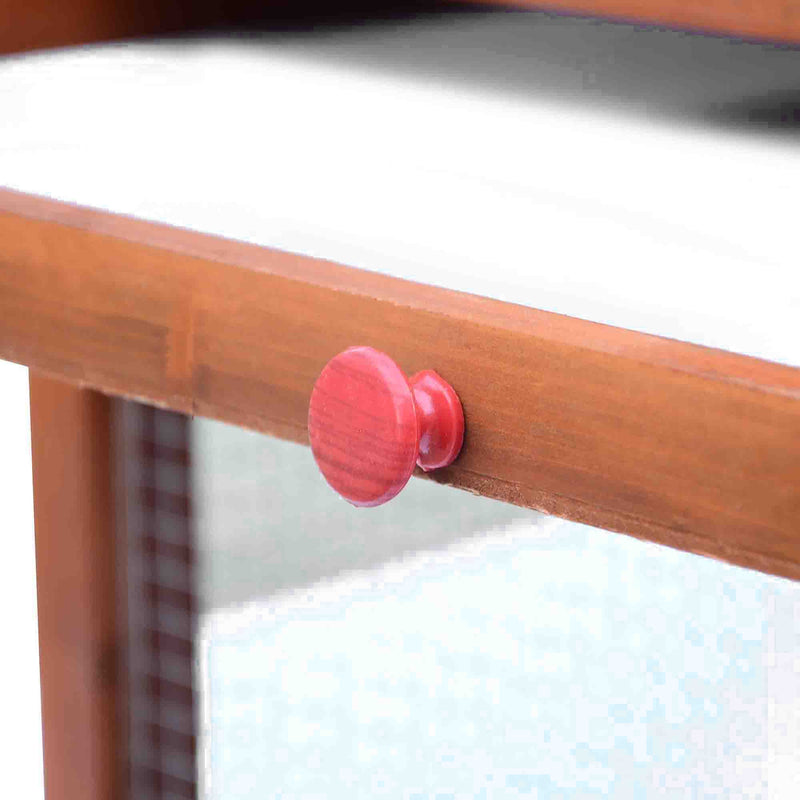 Gabbia Pollaio per Galline da Giardino 190x66x116 cm in Legno  Arancione