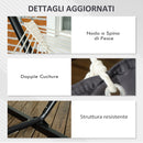 Amaca da Giardino Portatile 368x93x110 cm con Cuscino Integrato Grigio Scuro   