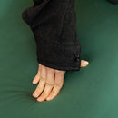 Divano 3 Posti 195x88x76 cm in Acciaio e Tessuto Vellutato Verde