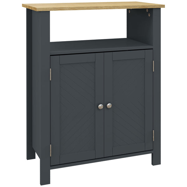 acquista Mobiletto Bagno 3 Ripiani 60x30x80,5 cm in MDF e Truciolato Grigio