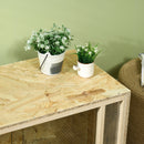 Terrario per Rettili 40x80x40 cm con Porte in Vetro Scorrevoli e Pannelli in Rete in Legno  