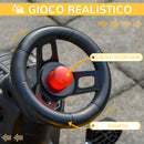 Trattore Ruspa a Pedali per Bambini 107x42x71 cm 6 Ruote in Acciaio e Plastica Giallo