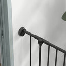 Cancelletto di Sicurezza per Animali Domestici 123x102x90 cm in Metallo e Plastica Nero