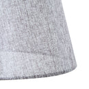 Lampada da Terra in Legno con 3 Ripiani e Paralume in Tessuto 45x45x148 cm  Grigio