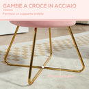 Sedia Moderna Ergonomica con Schienale a Petalo 69x64x80 cm in Velluto Rosa e Gambe Incrociate Oro   