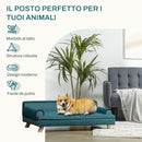 Cuccia Divano per Cani Grandi Sfoderabile e Lavabile 100x62x32 cm Verde 