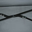 Ombrellone Semicircolare 200x190x240 cm con Tettuccio Anti UV Grigio   