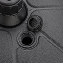 Base per Ombrellone Rotonda Ø38 cm per Pali da Ø3,8 cm Riempibile con Acqua e Sabbia Nero  