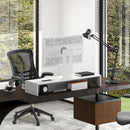 Supporto per Monitor 3 Vani 100x27x15 cm in Legno Bianco  