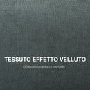 Divano 2 Posti 145x75x78 cm con Cuscini per Schienale  in Tessuto Effetto Lino Grigio  