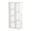 Libreria Moderna a Cubi con 7 Ripiani 50x24x106 cm in Legno Truciolato Bianca