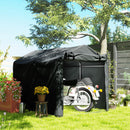 Tenda Garage con Ingresso Avvolgibile 220x157x165 cm con Corde e Picchetti in Metallo Zincato e P Grigio Scuro  
