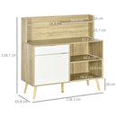 Mobiletto Bagno 2 Ripiani 1 Cassetto 118,3x43,8x118,7 cm in Truciolato Bianco