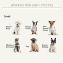Rampa per Cani Pieghevole max 15Kg 101x36x62 cm Altezza Regolabile in Legno e Poliestere