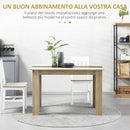 Tavolo da Pranzo Moderno per 4-6 Persone 120x69x75 cm Nero e Legno 
