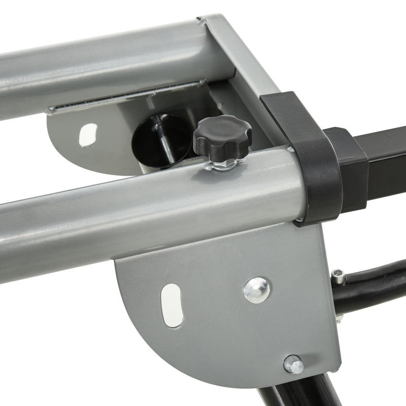 Cavalletto per Sega Troncatrice Universale Estensibile e Pieghevole Capacità 150 kg Nero e Argento  