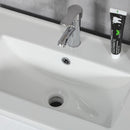 Mobiletto Bagno 2 Cassetti 61x37x88 cm con Lavabo in Ceramica Bianco