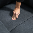 Poltrona Alzapersona Elettrica 85x94,5x103 cm in Tessuto Effetto Lino Grigio