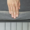 Dondolo 3 Posti da Giardino 224x133x173 cm in Acciaio Grigio