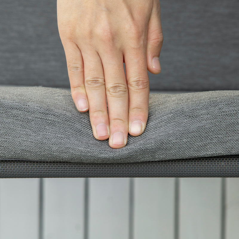 Dondolo 3 Posti da Giardino 224x133x173 cm in Acciaio Grigio