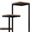 Scaffale per Piante a 4 Livelli 40x40x75,5 cm in Acciaio e Legno Marrone e Nero