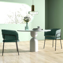 Set 2 Sedie Stile Moderno 57x53x73 cm in Velluto e Acciaio Verde  