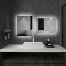 Specchio Bagno con Luci LED  3 Tonalità 70x50 cm Interruttori Touch e Funzione Antiappannamento   