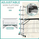 Trabattello Scala 3 in 1 ad Altezza Regolabile Max 150 Kg in Lega di Alluminio