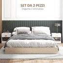 Set 2 Comodini con Cassetto e Ripiano a Giorno in Legno 39x28x41 cm Bianco  