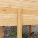 Orto Rialzato con 2 Fori di Drenaggio e Sacca in Tessuto non Tessuto 115x55x80 cm in Legno di Abete Naturale