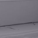 Cuscino per Dondolo da Giardino 130x45x5 cm in Poliestere Grigio