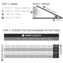 Rampa per Sedia a Rotelle Antiscivolo max 272 kg 183x72x5 cm  in Lega di Alluminio