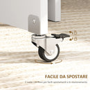 Tavolo Salvaspazio Pieghevole a 2 Ribalte per 2-4 Persone Quercia  