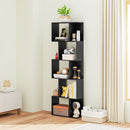 Mobile Libreria Design Moderno 60x24x184,5 cm a 5 Ripiani in Legno Nero 