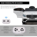 Macchina Elettrica per Bambini 12V con Licenza Mercedes GLA 45 AMG Bianca