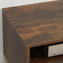 Mobile Porta TV fino a 55" 110x40x50 cm con Vano Aperto e Armadietto in Legno Marrone