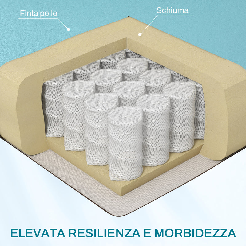 Poltrona Relax Massaggiante 68x88x98 cm con Telecomando e 8 Programmi Reclinazione e Poggiapiedi Azzurro 